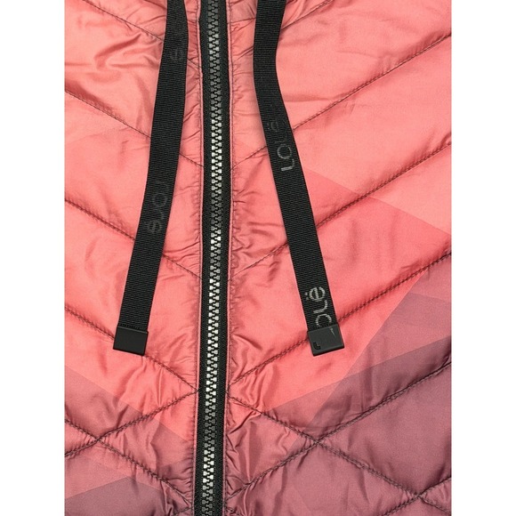 Lole Women's Small Puffer Jacket Falcon Style Hood Light Weight Multi Color - Picture 2 of 12